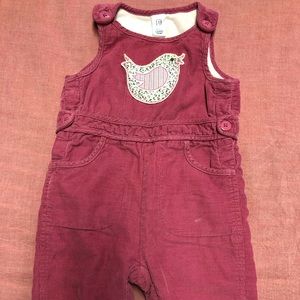 Baby Gap lined corduroy overalls